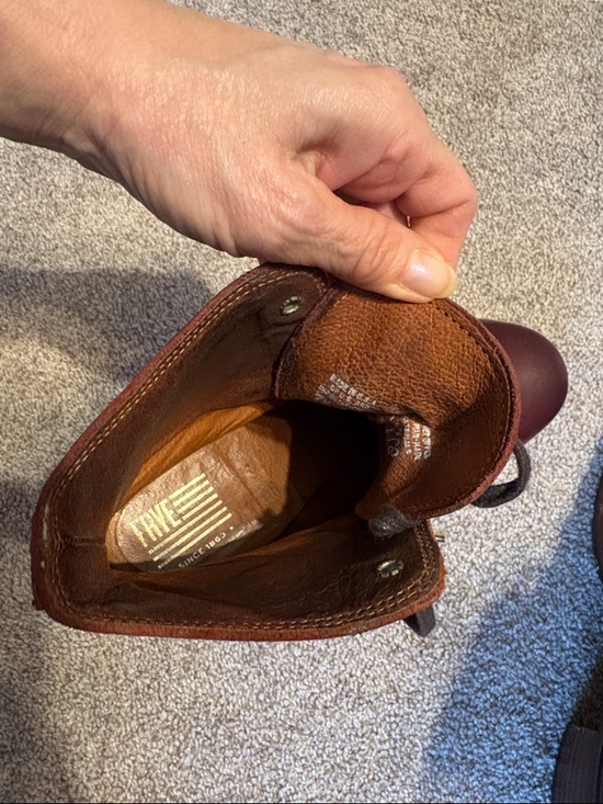 RARE Frye Sabrina 6G Oxblood Leather Lace-Up Combat Boots - Picture 5 of 5